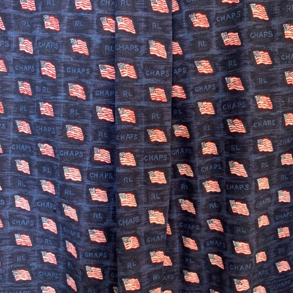 Chaps Ralph Lauren Mens Flag Print Button Down Shirt 2XLT Patriotic Americana - Picture 11 of 14